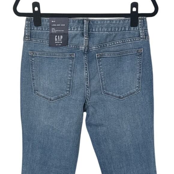 NWT GAP 1969 Mid Rise Long and Lean Jeans Medium Indigo Size 26 Short - Picture 13 of 14